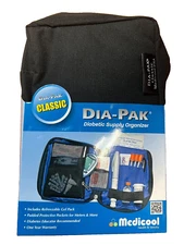 Medicool DIA-PAK Classic Durable Diabetic Supply Organizer- Nylon - Black