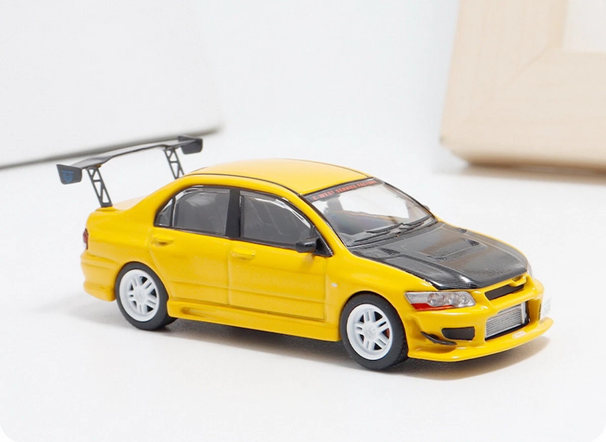 Fast Speed 1/64 Scale Mitsubishi Lancer EVO VII Yellow Diecast car