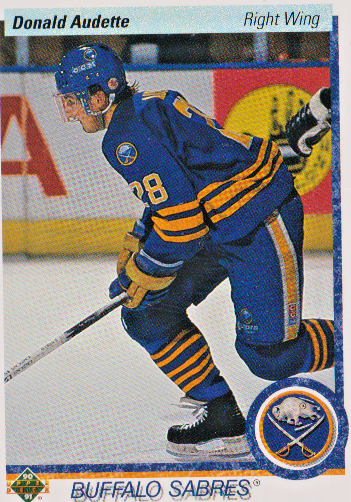 Donald Audette Buffalo Sabres RW 1990-91 Upper Deck ROOKIE Card # 519 Near Mint