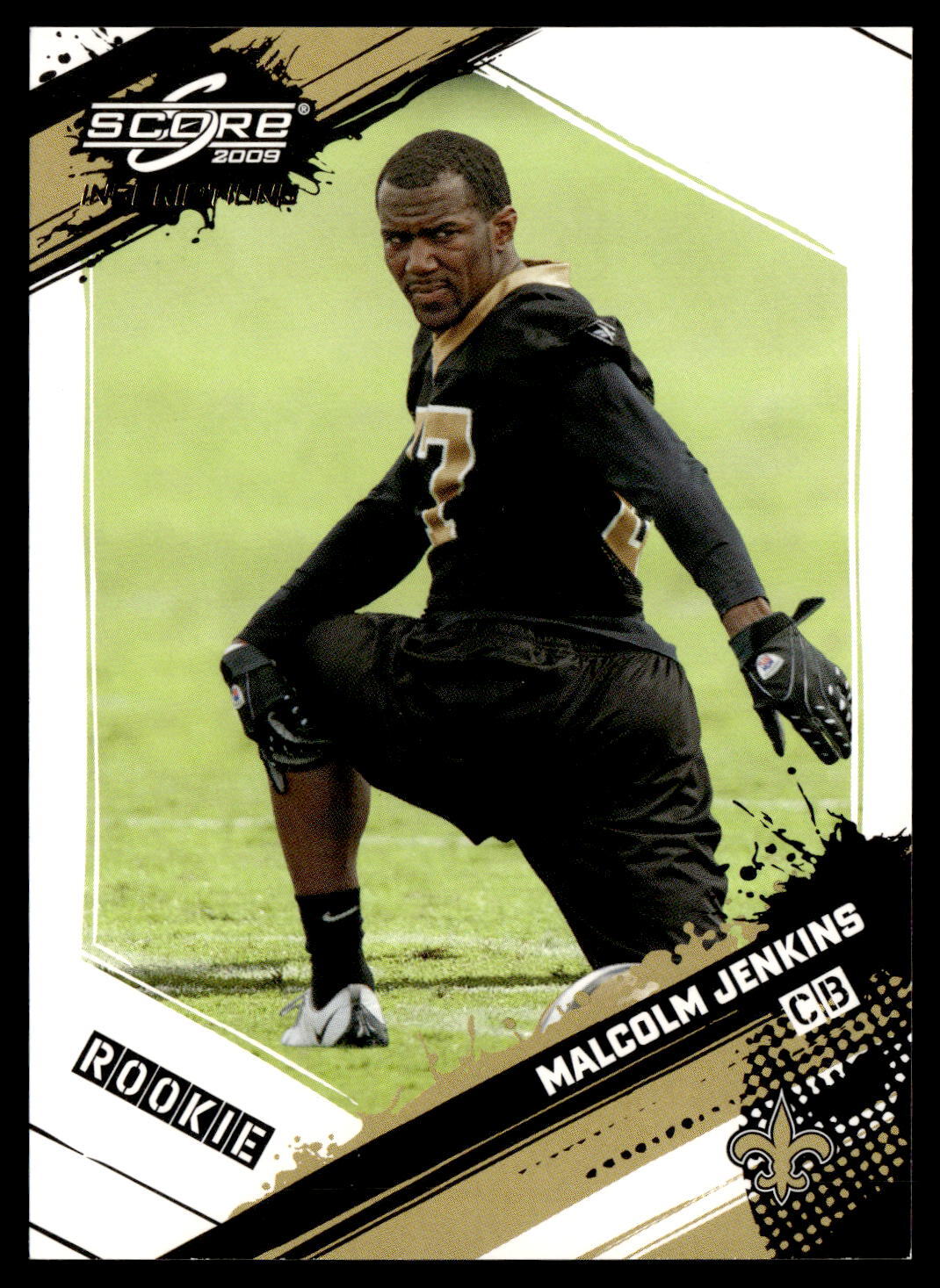 2009  Score Inscriptions Malcolm Jenkins #369  RC, SN999 New Orleans Saints
