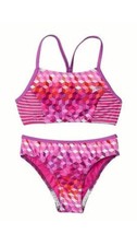Girls Speedo Sports Bikini Swimsuit Set, 2 pieces, Size 14 MeadowPink/Purple NWT