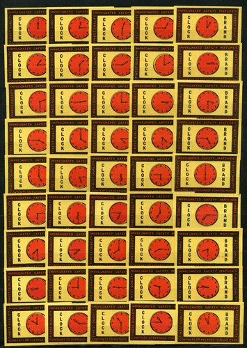 Latvia - 1950-60s "Clocks" Matchbox Labels - Lot 11