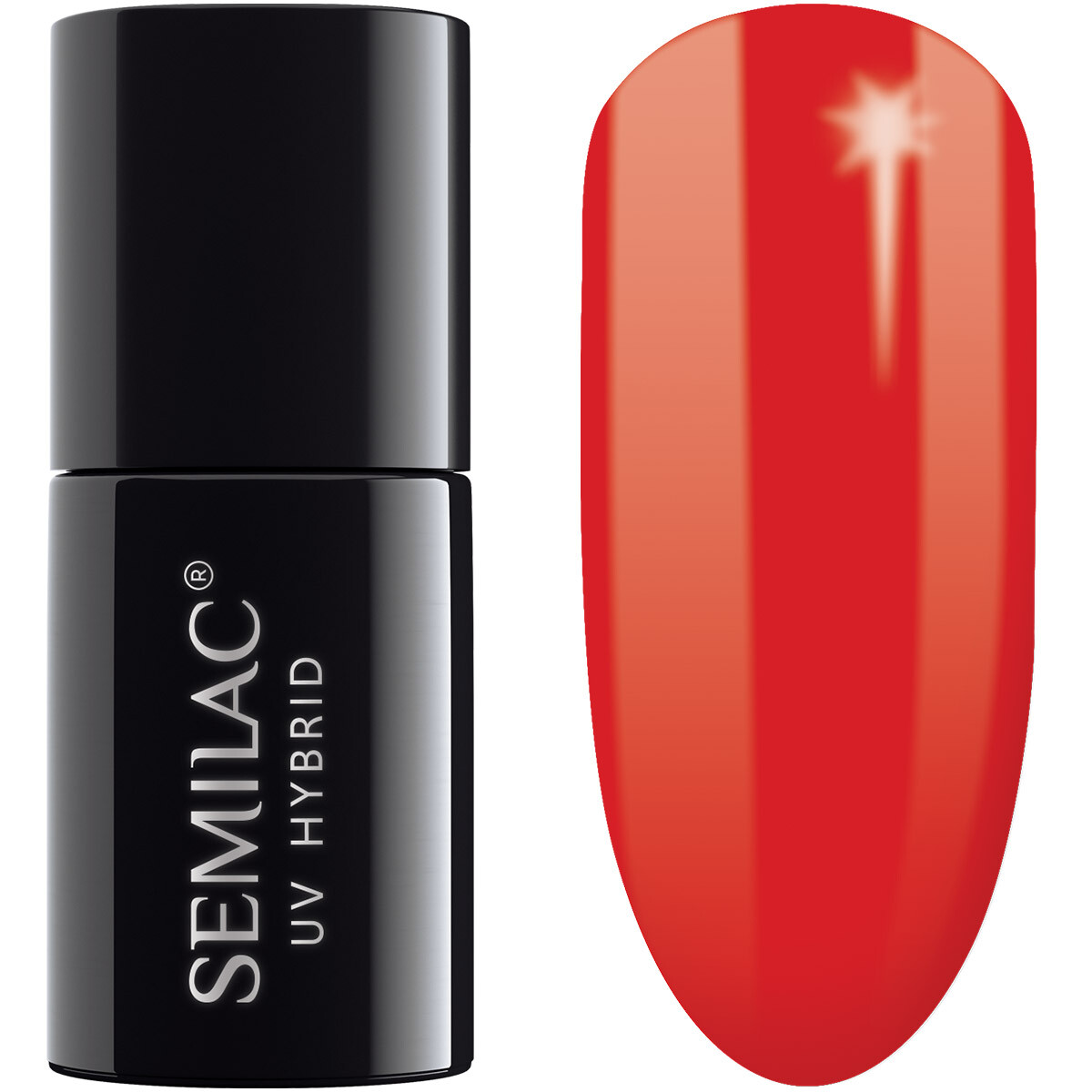 Semilac 063 Legendary Red UV Hybrid Nail Polish Color 7ml