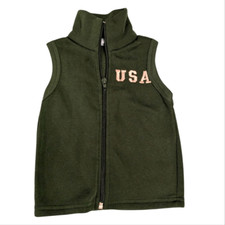Vintage infant green embroidered USA sweater vest 12 months
