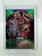 2021 Panini Prizm Chennedy Carter #1 Fireworks Green Prizm A4