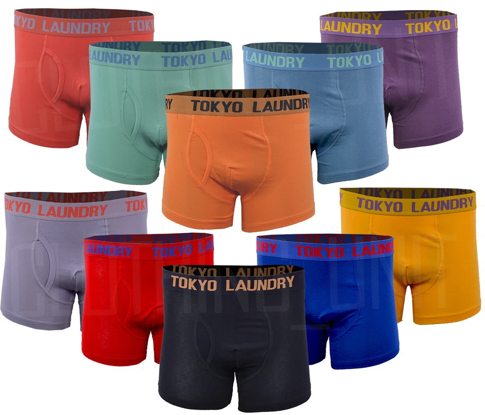 Mens Tokyo Laundry 2 Pack Boxer Shorts Cotton Rich Stretch Underwear S-XXL