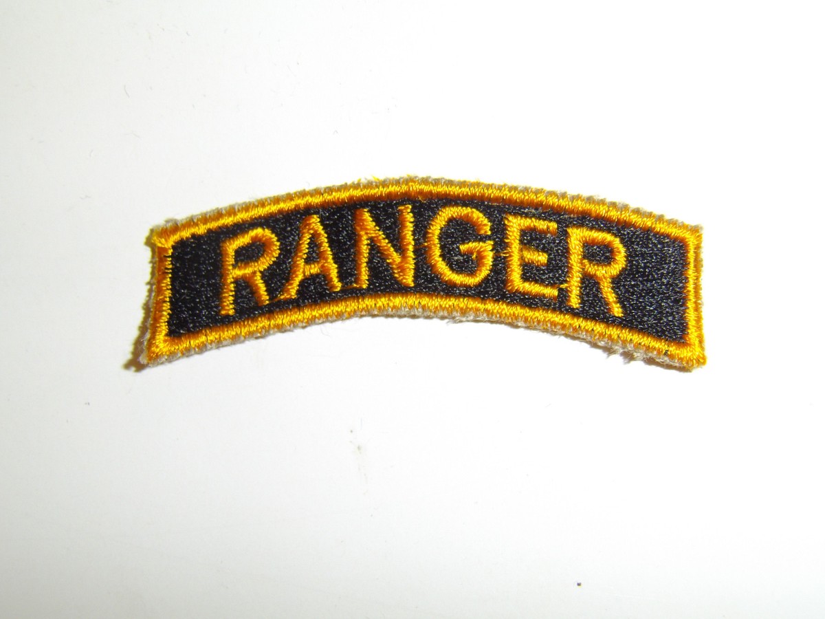 60年代　米軍実物　スクロール　AIR BORNE RANGER パッチ US UNITED STATES ARMY RANGER AIRBORNE LEAD THE WAY JUMP WING PATCH