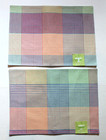 Celebrate Together Set of 2 Multi-Color Pastel Plaid Fabric Placemats NEW