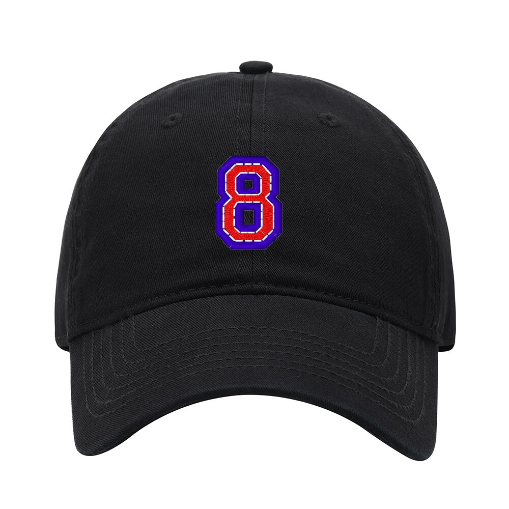 Baseball Cap Men Design Numeric 8 Embroidered Washed Cotton Hat Baseball Caps