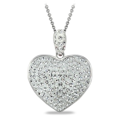 heart swarovski necklace crystal pendant elements