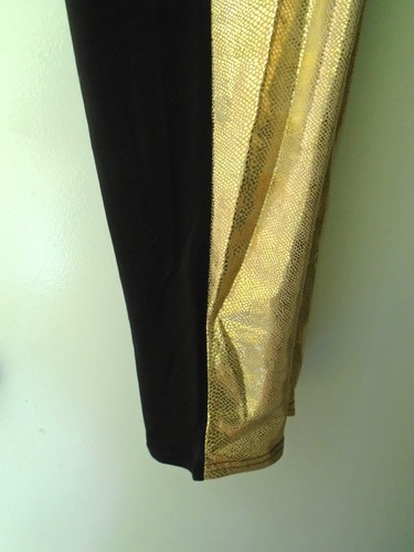NEW LAST EXIT BLACK GOLD SNAKESKIN LEGGINGS LYCRA PANTS WOMENS SIZE XXL 2X - Picture 12 of 16