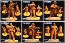 Human Miniatures | Dropship Troopers | Sci-Fi Miniature | Papsikels