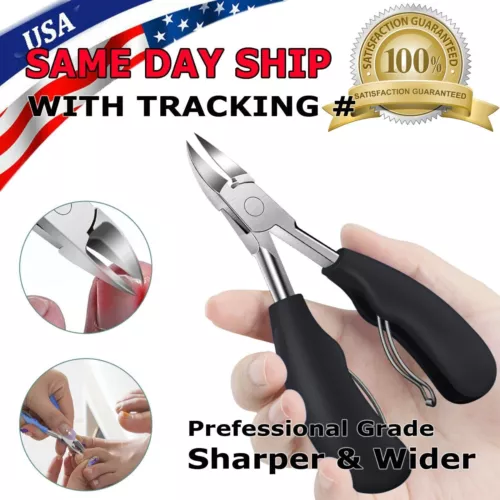 Toenail Clippers for Thick Ingrown Toe Nails Heavy Duty Precision Nail Scissor - Picture 1 of 11