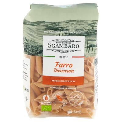 PENNE RIGATE Pasta n°91 FARRO DICOCCUM SGAMBARO Bio 500gr