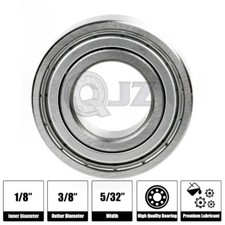 1x FR2-ZZ Ball Bearing 1/8in x3/8in x5/32in Miniature Shield Flanged Bearing