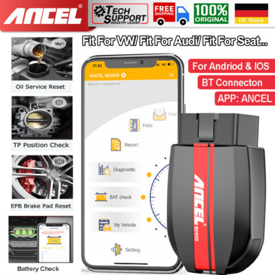 ANCEL BD500 ALL SYSTEM OBD2 Scanner ABS SRS EPB OIL Car Diagnostic Tool for VAG