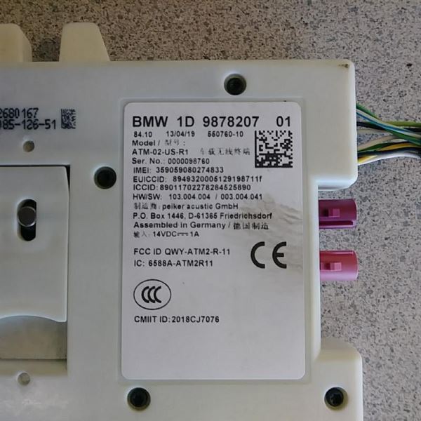 2019 2020 BMW 330 communication control module computer 9878207 | eBay
