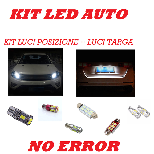 KIT LUCI POSIZIONE A LED + LUCI TARGA A LED CANBUS PORSCHE 997 NO ERROR