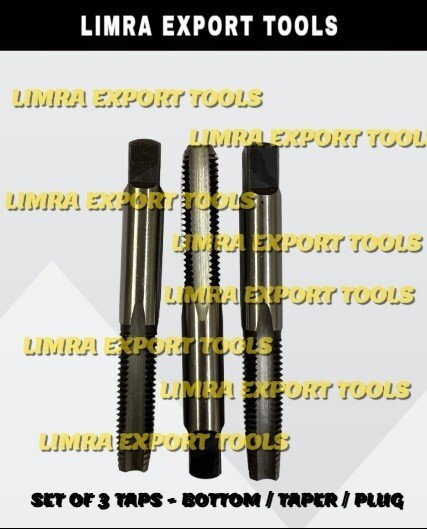 Best Quality BSF Threading Hand Taps Set Of 3 Pcs 3/16