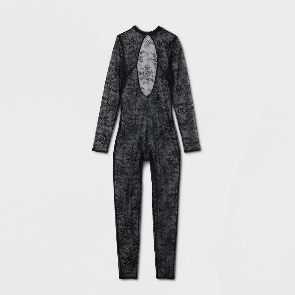 Womens Allover Lace Lingerie Catsuit - Auden Black L 14607535_OB_app