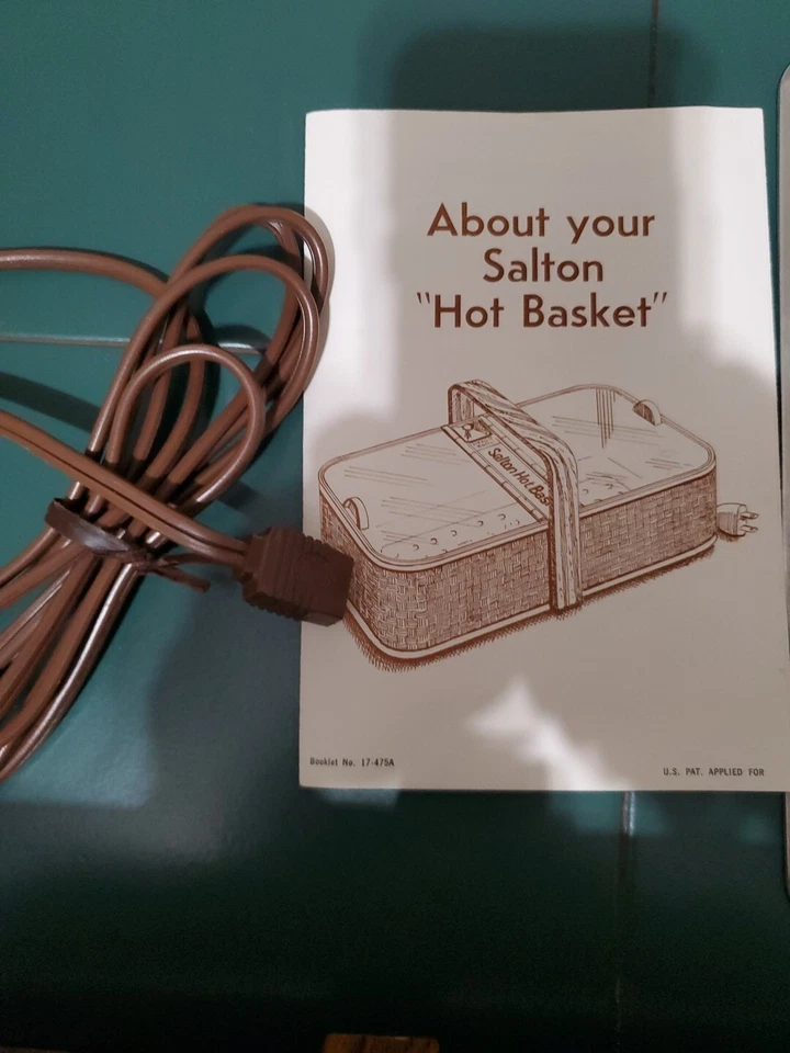 Calentador de canasta caliente Salton vintage rollos bollos galletas modelo BH-2 probado-funciona Foto 3 de 4