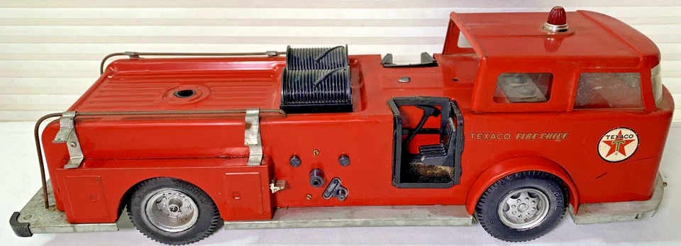 Camión de bomberos Buddy L Texaco de colección acero prensado años 60 Foto 2 de 4
