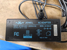 Jewel Brand AC Adapter 100v-240v 0.8A In 12v 3.0A Out FREE SHIPPING