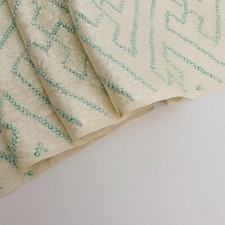 Glacier B 13x60 LONG Shibori Dyed Vintage Silk Japanese Jacquard Fabric SF21