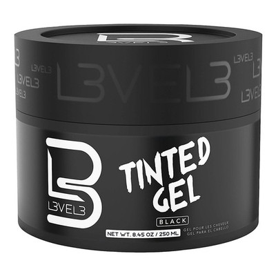 Level 3 Black Tinted Hair Gel  Cover Grays Instantly & Style with Strong Hold...