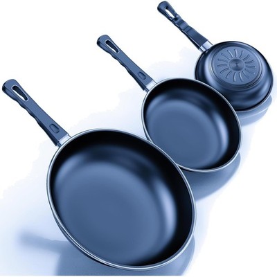 Pfannenset Set, 24cm+26cm+30cm Bratpfanne Skillet 3-teiliges Set, Omelettpfan...