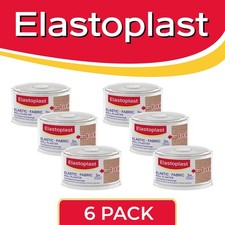 Elastoplast Elastic Fabric Roll Plaster Tape 2.5cm x 3m – 6 Pack Dressing Tape