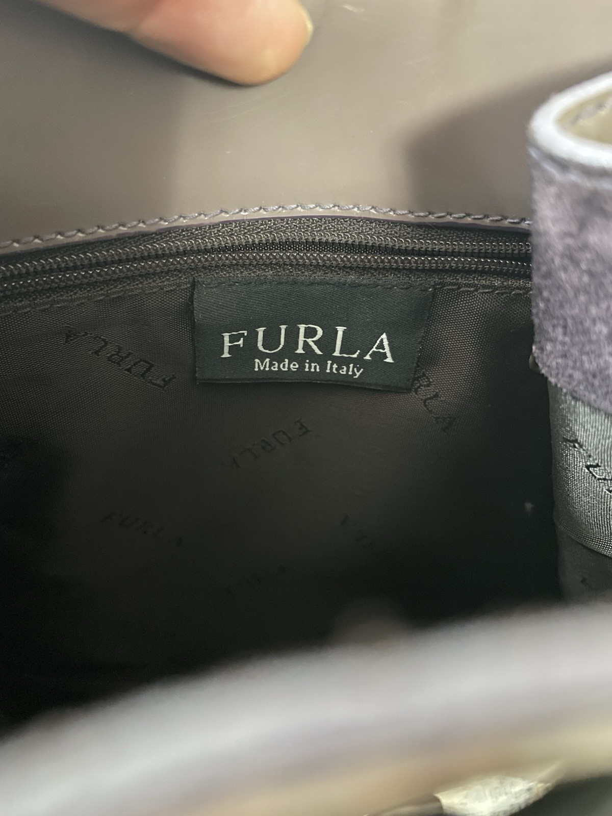 Furla Small Structured Backpack Purple Mauve Leat… - image 10