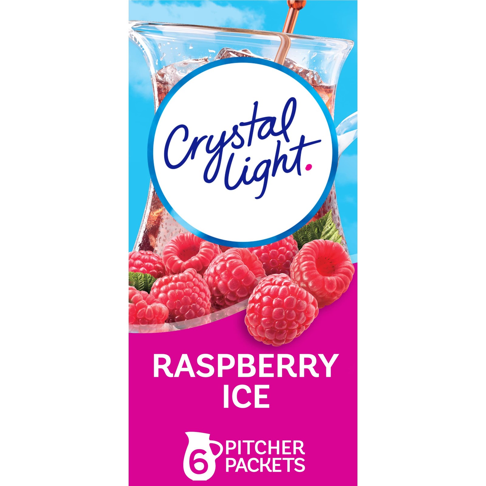 Crystal Light SugarFree Raspberry Ice Low Calories Powdered Drink Mix 6 Count...