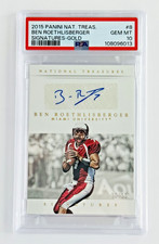 2015 National Treasures Ben Roethlisberger Gold Auto /10 PSA 10 POP 1 Redhawks