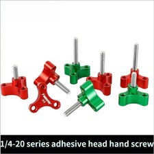 1/4-20 Thread Rubber Head Thumb Screw with 1/4" Extension Port Multiple Lengths