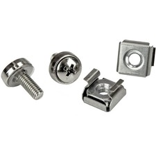 StarTech M5 Mounting Screws and Cage Nuts for Server Rack Cabinet - 100 Pack