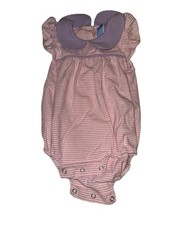 Mameluco Trotter Street Kids rosa a rayas tejido burbuja SS2024 - 9M