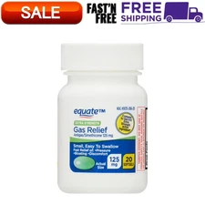 Equate Gas Relief, Simethicone 125 mg, Extra Strength Softgels, 20 Count