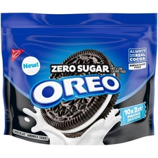 OREO Zero Sugar Chocolate Sandwich Cookies - 10 Snack Packs 8 oz Sugar Free