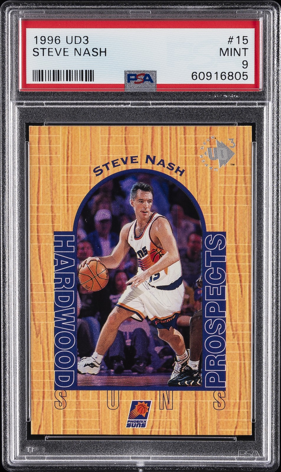 1996 UD3 #15 STEVE NASH ROOKIE RC PSA 9