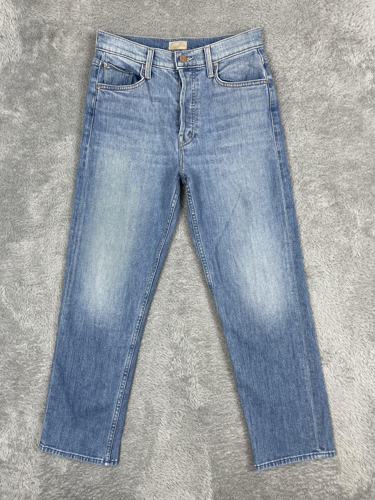 Mother The Tomcat Jeans Womens 27 Blue High Rise Straight Stretch Denim USA