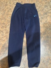Under Armour Sweatpants Black Fleece Athletic Loose Fit Boys Size 6