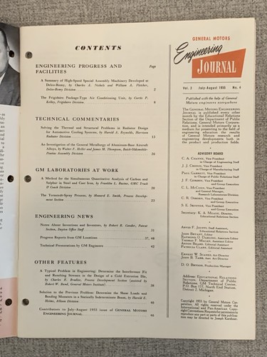 VINTAGE GENERAL MOTORS ENGINEERING JOURNAL Lot OF 2 1955 & 1959 - Bild 9 von 14