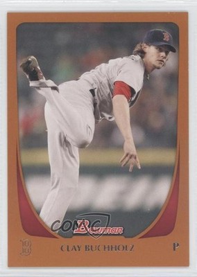 2011 Bowman Orange 3/250 Clay Buchholz #130 0a5