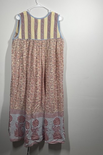 Vestido Daughters of India Aahna para mujer L Maxi bohemio bohemio hecho a mano en la India - Imagen 2 de 14