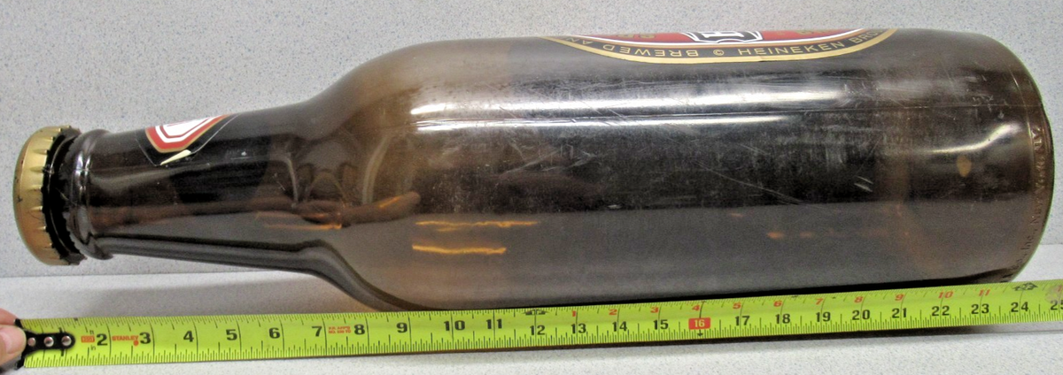 特大60s アメリカアンティーク　店頭用広告ハイネケン　USAヴィンテージ酒 Vintage Plastic Heineken Advertising Jumbo Giant Beer Bottle