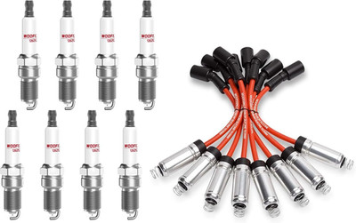 8X Iridium Spark Plugs and Wires Set for Chevy 5.3, 41-110 Spark Plugs for Silve