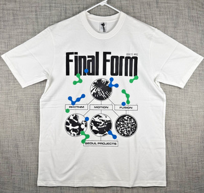 Size XL - Seoul Projects Final Form Rhythm Motion Fusion Graphic T-Shirt White