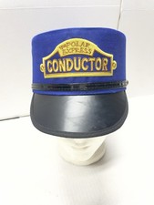 The Polar Express Conductor's Hat Holiday Train Cap Dress Up Costume Blue Unisex