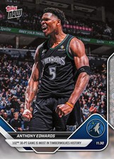 2025-26 Topps Now NBA #70 Anthony Edwards Minnesota Timberwolves - QTY